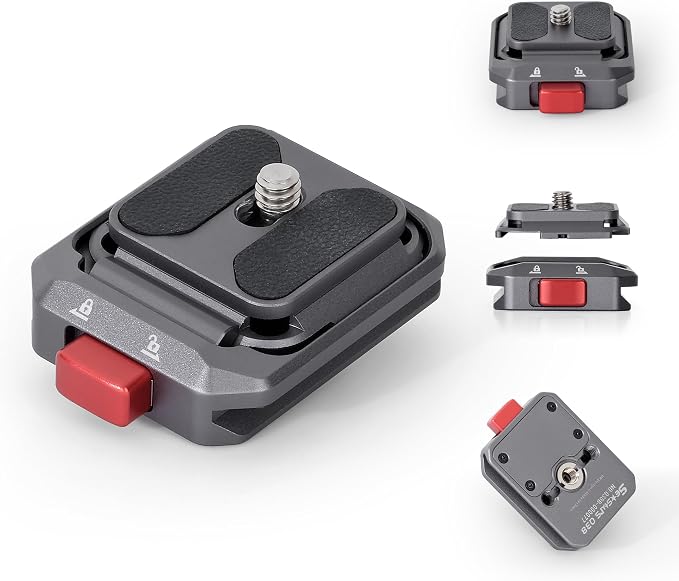IFOOTAGE Q38 Quick Release Plate Camera Tripod Mount Adapter | QR Adapter with 1/4" Screw Compatible with Sony Canon DSLR Cameras, Tripods Monopods Sliders Stabilizers Monitors by IFOOTAGE