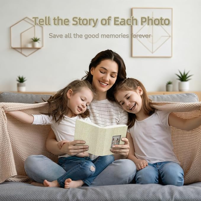 popotop Photo Album 4x6-100 Photos Photo Books with 100 Vertical Pockets,Linen Cover Albums for Family Wedding Anniversary Baby Vacation Pictures - Image 6