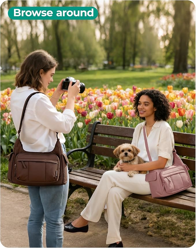 BAGSMART 2 in 1 Puffy Camera Bag for Photographer Everyday Shoulder Bag | Camera Sling Bag with Pockets Crossbody Bag Digital Camera Case for DSLR/Mirrorless Light Beige - Image 9