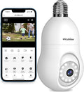 LaView 4MP Bulb Security Camera 2.4GHz,360° 2K Security Cameras Wireless Outdoor Indoor Full Color Day and Night, Motion Detection, Audible Alarm, Easy Installation, Compatible with Alexa by LaView