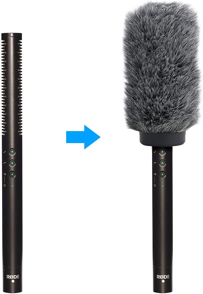 YOUSHARES NTG4+ Microphone Windscreen - Windmuff for Rode NTG4 Plus Shotgun Microphones, Windshield Up to 6.3" Long - Image 7
