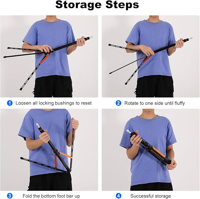 Extendable Travel Light Stand 7.2ft / 2.2m Portable Tripod with Carry Bag | Light Weight Adjustable Sturdy for Photography Studio Outdoor Shooting Speedlight Flash Reflector Ring Light - Image 8