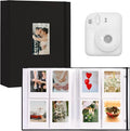 Fujifilm Photo Album, Mini Instant Film Photo Album, 208 Photos Pictures Book 2x3 Inch, Linen Hardcover Polaroid Book for Polaroid Instant Camera, Travel Family Anniversary Baby Vacations Black 1 Pack by Sprsthai
