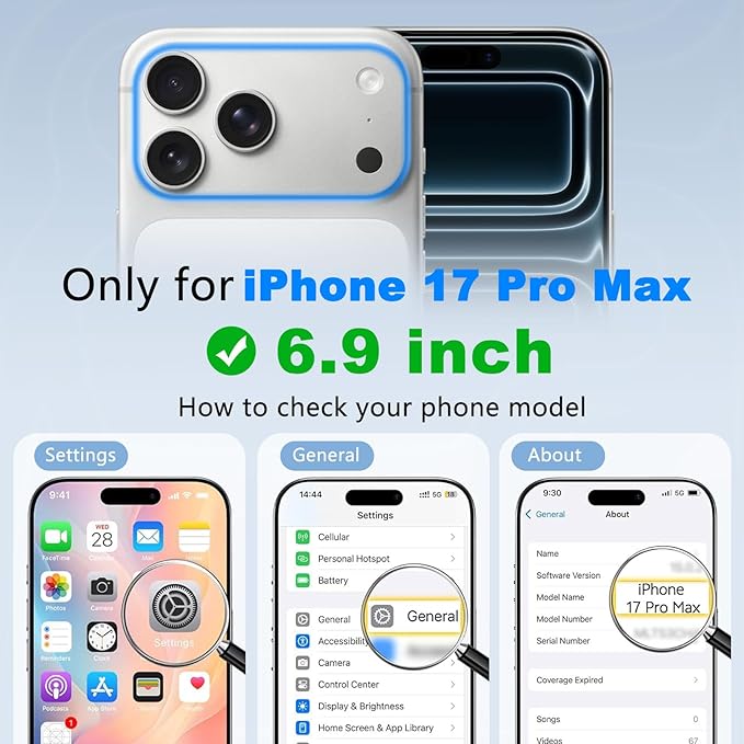 BENTOBEN Magnetic for iPhone 17 Pro Max Case, Cute Wavy [Full Camera Protection][Compatible with MagSafe] Matte Anti-Slip Bumper Women Girls Boys Protective Cover for 17 ProMax 6.9", Clear White - Image 3