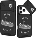 for iPhone 17 Pro Case - Women Men Phone Cover Girly Cool Fancy Unique Aesthetic Design Slide Camera Cover Protective Case for Apple for iPhone 17 Pro, Lying Skull by Goocrux