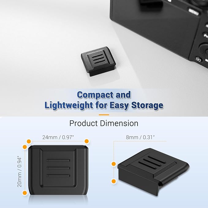JJC 2-Pack Hot Shoe Cover for Sony ZV-E10 II A7C A7 Cameras, Full-Coverage | for Sony ZV-E10 II ZV-1 II A7C II A7R V IV A7 V IV III A7S III II A6700 A6600 RX1R III A9 III A99 II with Multi-Interface - Image 8
