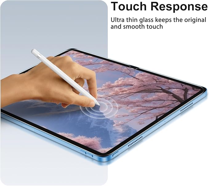 SPARIN 2+2 Pack Screen Protector for iPad (A16) 11th/10th Gen (11”/10.9”) | Tempered Glass + Camera Lens Protector Full Protection, Case Friendly, Anti Scratch, Apple Pencil Compatible-Blue - Image 5