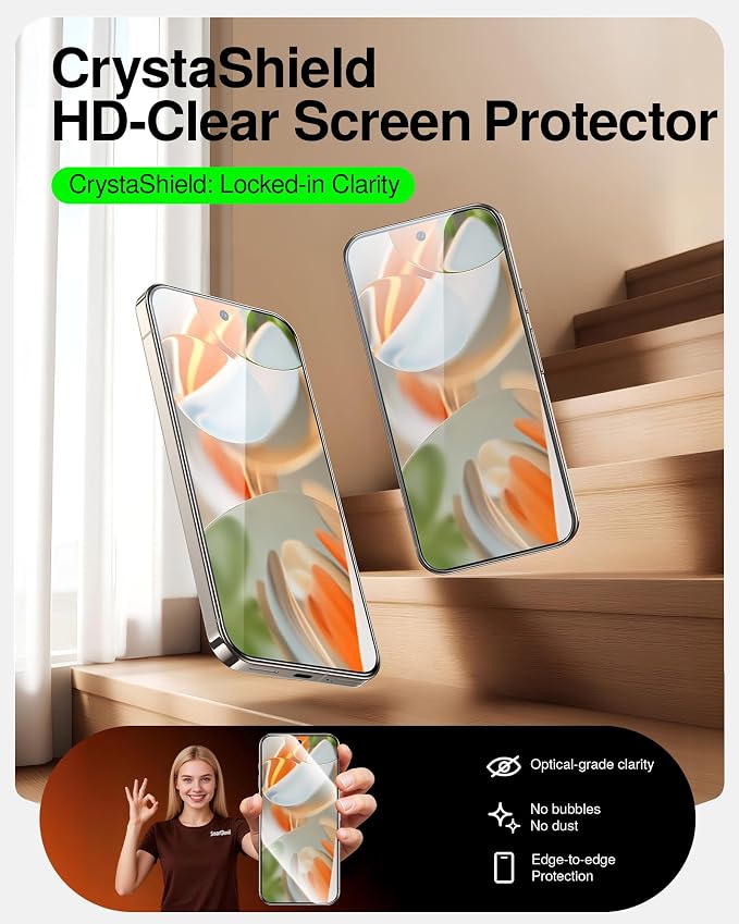 SMARTDEVIL 3 Pack Tempered Glass for Google Pixel 9 Pro XL Screen Protector | Military-Grade Shatterproof Protection, Fingerprint Unlock Compatible, Fast & Easy Installation, Case Friendly Design - Image 7