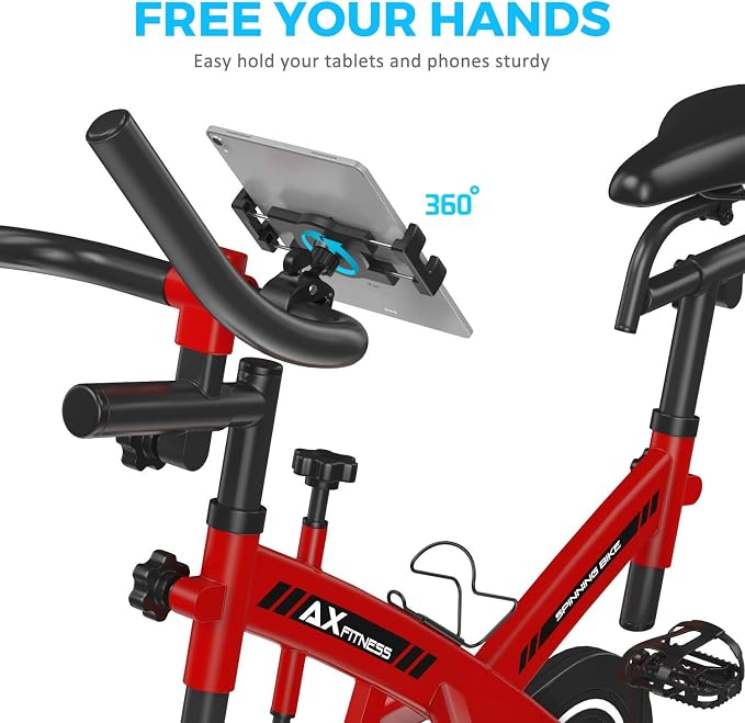 KDD Spin Bike Tablet Holder Mount, Phone iPad Holder Stand Exercise Bike Handlebar Mount for Stationary Bicycle, Treadmill, Microphone Stand, Fit for iPad Pro 12.9, Galaxy Tabs, iPhone(4.7-13”) - Image 2