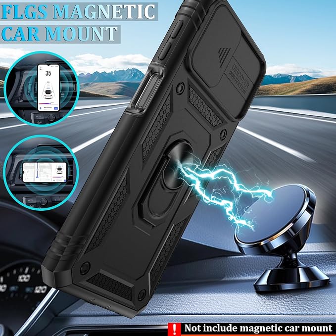 Gritup for Galaxy A32 5G Case Military-Grade Shockproof with Kickstand | with 2 PCS Screen Protector, Slide Camera Cover, Heavy Duty Outdoor Protection Full Body Funda para Galaxy A 32 Cover-Black - Image 6