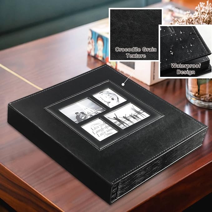Ywlake Photo Album 4x6 600 Pockets Photos, Extra Large Capacity Family Wedding Picture Albums Holds 600 Horizontal and Vertical Photos Black - Image 3