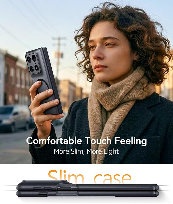 FNTCASE for Motorola Razr Fold Case, Fit for Magsafe, Hinge Protection | Translucent Matte, 18FT Military Grade Drop Proof, Protective Phone Cover, Black - Image 8
