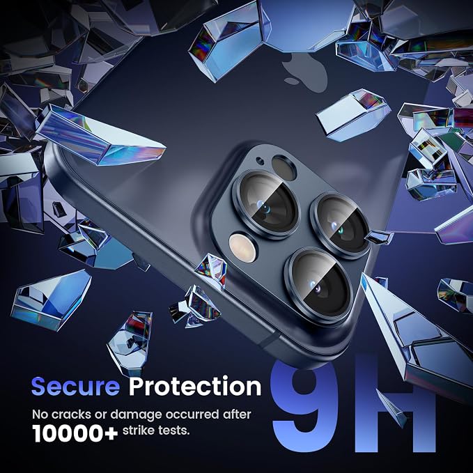 Tensea for iPhone 15 Pro Max/iPhone 15 Pro Camera Lens Protector | Metal Aluminum Alloy Tempered Glass Cover Camera Screen Protector Accessories, Case Friendly - Image 4