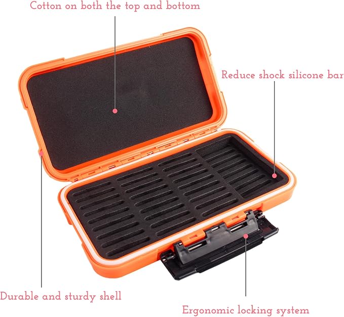36-Slot SD Card Holder with Clear Cases, Orange Camera Organizer | Memory Card Case with 36 Transparent Holders and 40 Writable Labels, Storage for Cameras - Image 7