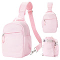 K&F CONCEPT Camera Sling Bag, Compact Crossbody Bag for DSLR Mirrorless | Lightweight Fabric, with Tripod Holder, Quick Access & Custom Dividers, Men & Women, for Sony Canon Nikon, Light Pink, BS06 by KFCONCEPT