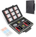 JJC 45 Slots Compact Memory Card Case Holder for SD, CFexpress Type A Type B/XQD, Micro SD/TF, CF Cards, Water-Resistant Anti-Shock Anti-Dust, Slim Memory Card Holder Organizer Storage Box with Labels by JJC