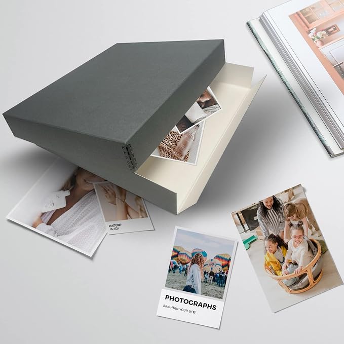 Lineco Drop Front Archival Storage Box, 17.75x22.75x3 in, Gray, 2 Pack | Acid-Free with Metal Edge, Preserves Picture Longevity, Organize Photos, Newspapers, Prints, Documents, Crafts, DIY - Image 7
