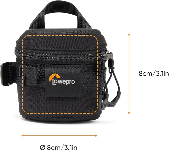 Lowepro ProTactic LCS 8 x 8 III Camera Lens Case, Camera Lens Pouch Bag, fits 50mm F/1.8, for DSLR and Mirrorless Cameras, Vol-0.3L Dim: 3.15x3.15x3.15in, Camera Bag, for Photographer/Videographer - Image 2