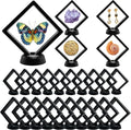 3D Floating Frame Display Cases, 20Pcs Transparent PE Film Jewelry Storage Box with Base Challenge Coin Display Frames Holder Stands Small Shadow Box Frame for AA Medallions Medal, Rock, Ring Necklace by Onfunlee