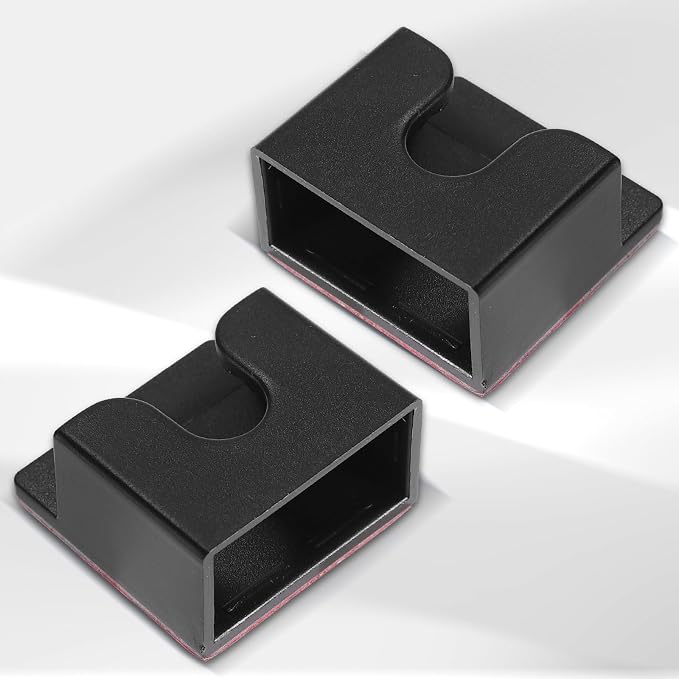 5pcs Walkie Talkies Belt Clip Holder | Black Walkie Talkie Car Mount Handheld Radio Holder with Back Adhesive for Most Handheld Intercom - Image 3