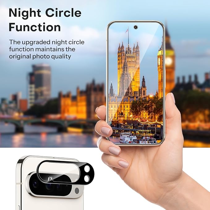 OMOTON 3+2 Pack for Google Pixel 10 Pro Screen Protector 6.3 inch | 3 Pack Tempered Glass Screen Protector&2 Pack Camera Lens Protector with Alignment Framework, Case Friendly(Not for 10/10 XL) - Image 4