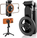 Tripod for iPhone, 3-in-1 Magnetic Pocket Selfie Stick Tripod with Remote, 360° Rotation Portable Cell Phone Tripod Stand, Extendable Mini Tripod for iPhone Magsafe (Magnetic Mount) by SonixForce