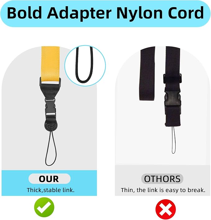 3 Pack Adjustable Shoulder Strap, iPad Strap Nylon Neck Lanyard (Yellow) - Image 3