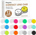 12 Pack Colorful Cute Contact Lens Cases, Bulk Storage Box with 12 Colors, Leak-Proof and Durable, Portable Storage Kit for Home and Travel by Unknown