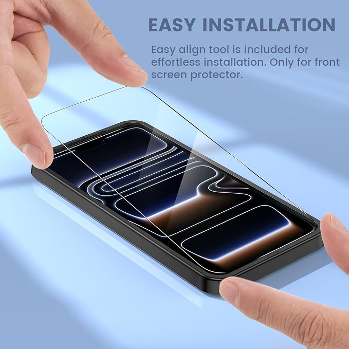 Maxdara for iPhone 17 Pro Screen Protector (6.3 inches) | iPhone 17 Pro Back Screen Protector and Front Screen Protector with Camera Protector, 9H Hardness - Image 7