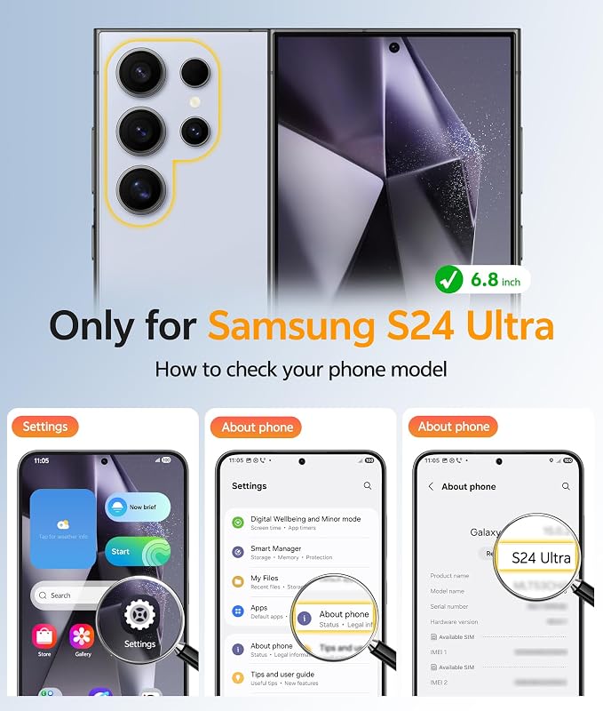 FNTCASE for Samsung Galaxy S24 Ultra Case, Compatible with Magsafe | Screen Protector, Full Camera Protection, Translucent Matte, 14FT Military Grade Drop Proof, Protective Phone Cover - Image 2