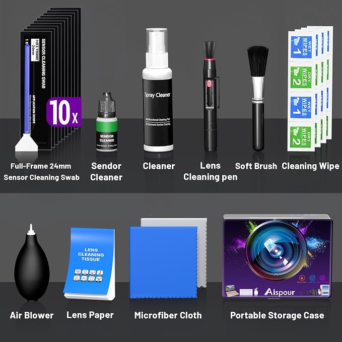 Camera Lens Cleaning Kit with Pro 10x Sensor Swabs, Sensor Cleaner, Compatible with Canon, Nikon, Sony mirrorless DSLR Camera (Enhanced Version) - Image 6