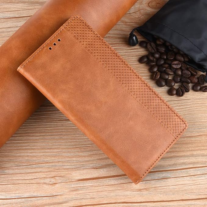 for RAZ Memory Cell Phone (2025/2024) Case Magnetic Flip Wallet Brown | Magnetic Wallet with Card Holder Kickstand Protection Flip Folio Leather Wallet Case for RAZ Memory Cell Phone (2024/2025) - Image 2