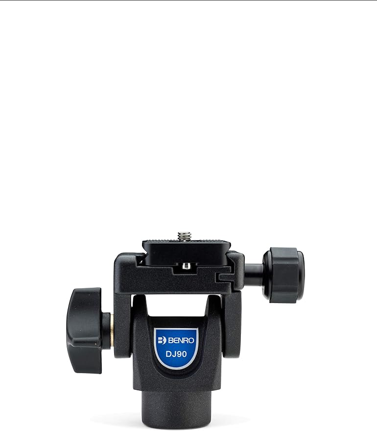Benro Monopod Tilt Head – Compact Aluminum Video Head with 90° Tilt Range, 3/8"-16 Mount, 1/4"-20 Camera Screw & Fluid Motion for Monopods, Tripods & Video Rigs (DJ90) | Monopod tilt head with 10lb load capacity and quick-release plate for photography,... - Image 2