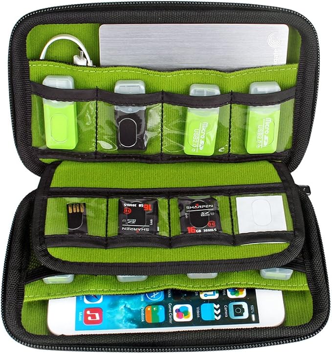 Aprince Digital Gadget Case Waterproof Memory Card Case, Designed for External Hard Drive,USB Flash Drives,Power Banks - Best for Traveling - Image 3