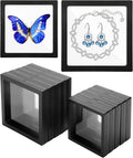 Linkstyle 10PCS Challenge Coins Display Stand Holder, 3D Floating Frame Transparent PE Floating Display Case, Jewelry Storage Box Suspension Frame for Medal, Medallion, Stamps by Linkstyle