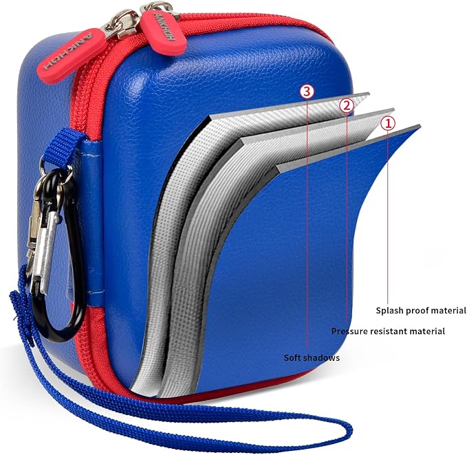 ANKHOH Case for Polaroid Go Gen 2/3, for Polaroid Go 9035/9071/9070 | PU shell with padded interior and removable wrist strap stores film, photos and cables, Case Only - Image 5