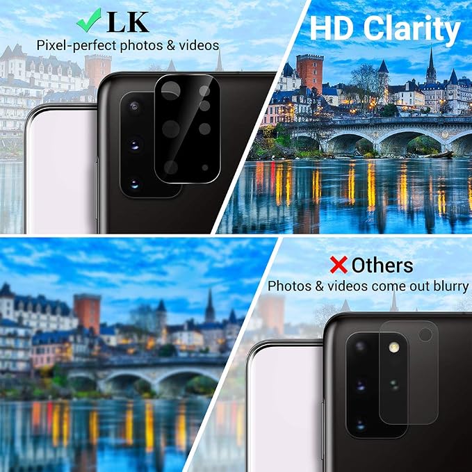 LK 4 Pack 2 Pack Screen Protector + 2 Pack Camera Lens Protector for Samsung Galaxy S20 Plus 6.7-inch, Positioning Tool, In-Display Fingerprint Support, HD Ultra-Thin, Flexible TPU Film | Positioning Tool, In-Display Fingerprint Support, HD Ultra-Thin,... - Image 4