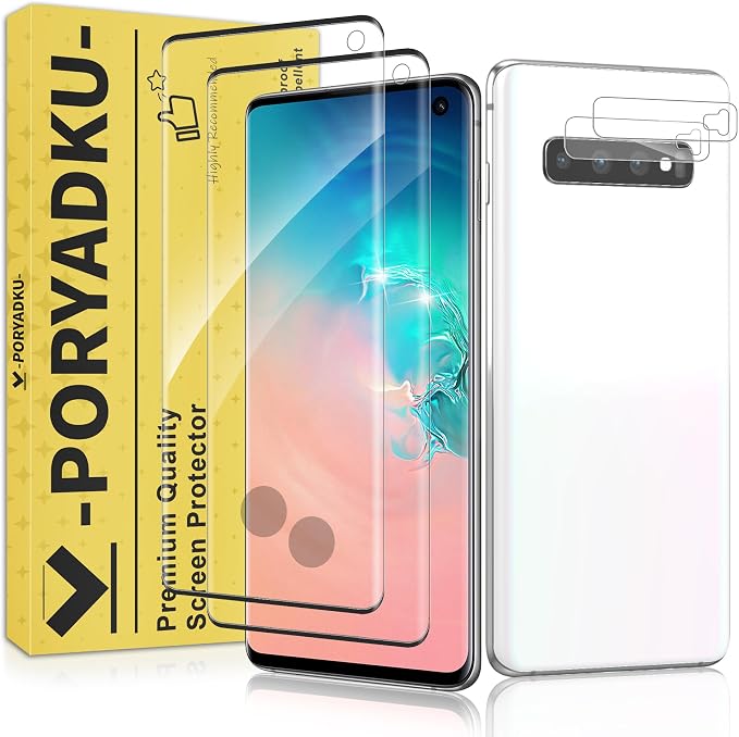 For Samsung Galaxy S10 Screen Protector, 2+2 9H Tempered Glass, Lens Guard | Ultrasonic Fingerprint Compatible, 3D Curved Fit, Case-Friendly, HD Clear, Responsive Touch, Guided Install by JavoYion