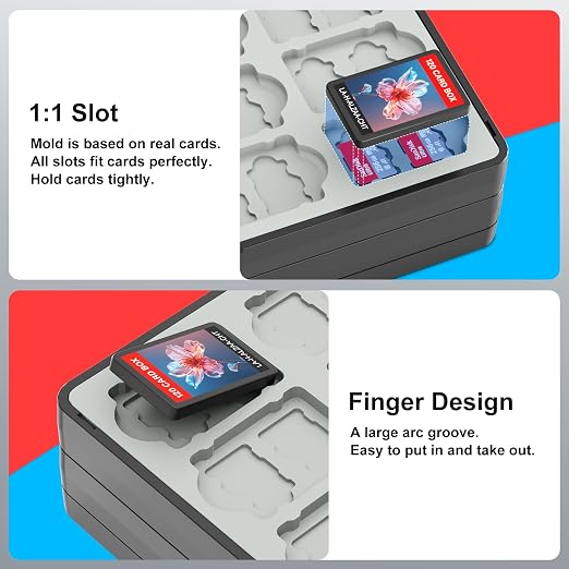 iPLYGAM Switch Game Case for Nintendo Switch 2/Switch/OLED/Lite with 120 Slots and 240 Memory Micro SD Card Storage, Portable Travel Switch Game Holder Organizer, Game Card Protective Festival Gift - Image 6