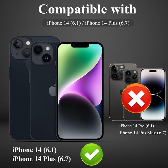 YWXTW [5 Pack Designed for iPhone 14 Camera Lens Protector, for iPhone 14 Plus Camera Lens Protector, Night Shooting Mode, Anti Scratch HD Clear 9H Hardness Tempered Glass - Image 2