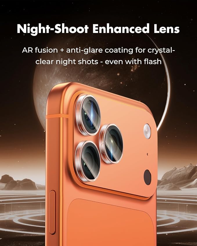 UNBREAKcable iPhone 17 Pro Screen Protector & Camera Lens Protector | Upgraded Dual-Tempered Glass with Military-Grade 9H Hardness, 3-Pack,HD Clarity, Anti-Fingerprint, Case Friendly, Fits 6.3'' - Image 7