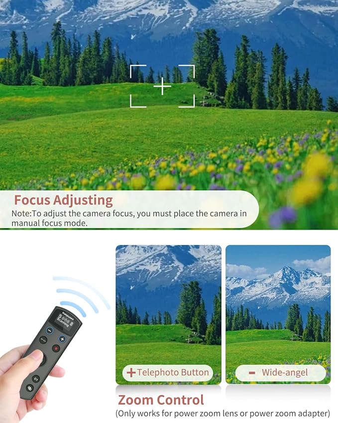 for Sony Camera Remote Control, Hanpusen Rechargeable Wireless Shutter Release with OLED Screen for ZV-E10/ZV-1/A7 III/A7 IV/ZV-1F/A6400/A6700/A6600/A6100/ZV-E1/FX30/A7C II/FX3, Replace RMT-P1BT - Image 3