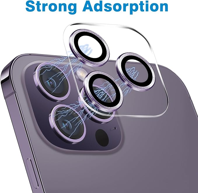 Dengduoduo 3 Pack Tempered Glass Camera Lens Protector for iPhone 14 Pro 6.1" & iPhone 14 Pro Max 6.7", Ultra HD, 9H Hardness, Anti-Scratch, Case Friendly, Easy to Install [No Affect on Night Shots] - Image 5