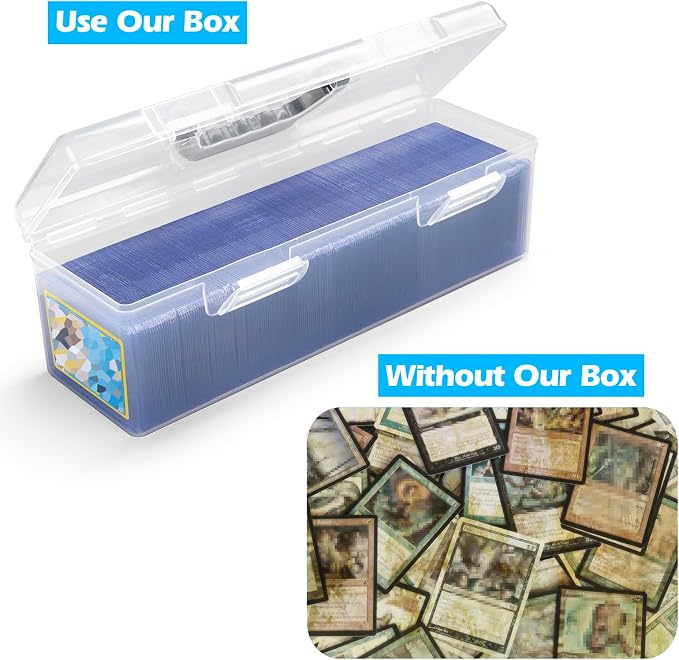SUNEZLGO Storage Box For Toploader, Trading Card Storage Box Plastic, Playing Card Case, Large For Toploaders 200 Cards 750, Fit For Toploader and Standard Card - Image 5