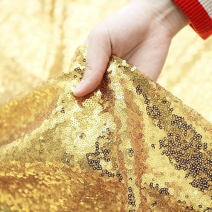 Gold Sequin Backdrop,5FT x 7FT Sequin Photography Backdrop Curtain for Party Decoration - Image 5
