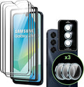 for Samsumg Galaxy A16 5G/4G Screen Protector Ultra HD Tempered Glass flim,9H Hardness Anti-Scratch,Tempered film and lens film with positioning (3+3PACK) by Suttkue