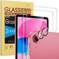 SPARIN 2+2 Pack Screen Protector for iPad (A16) 11th/10th Gen (11”/10.9”) | Tempered Glass + Camera Lens Protector Full Protection, Case Friendly, Anti Scratch, Apple Pencil Compatible-Pink by SPARIN