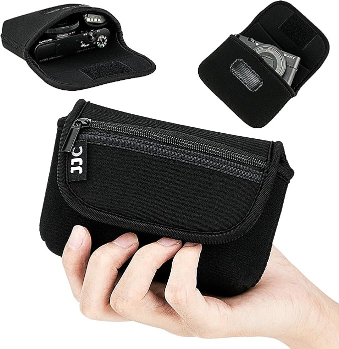 Compact Camera RX100 VII Case Pouch for Kodak EKTAR H35N PIXPRO FZ45 FZ55 | Neoprene Camera Travel Pouch for Sony ZV-1 RX100 VA VI V IV III DSC W800 W830 WX500 HX99 HX90V HX80 G7X III II G9X II SX740 by JJC