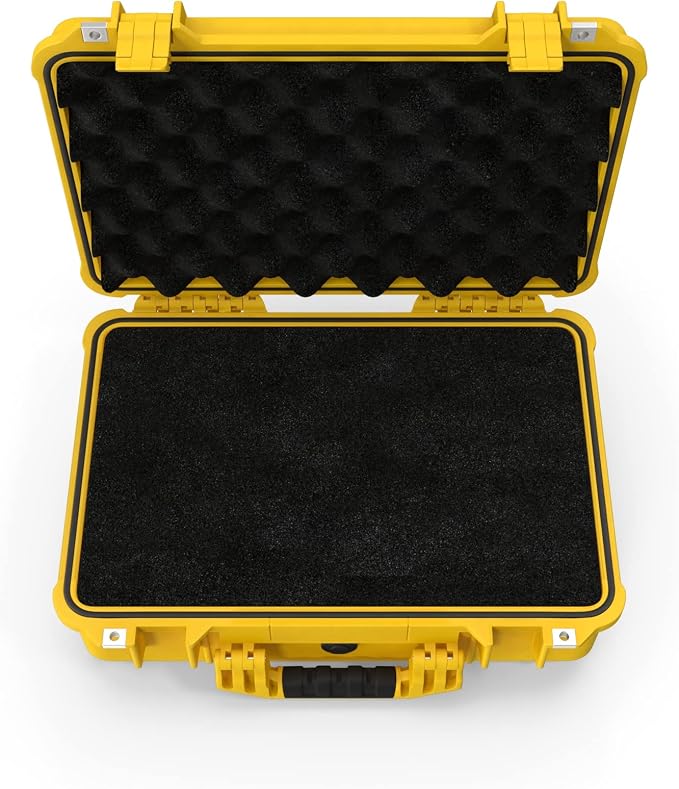 MEIJIA All Weather IP67 Waterproof Hard Camera Case,Hard Protective Case,Hard Case with Customizable Foam,Fit Use of Drones,Camera,Equipments,Pistols(Yellow,18.5 x14.06x6.93inches) - Image 9