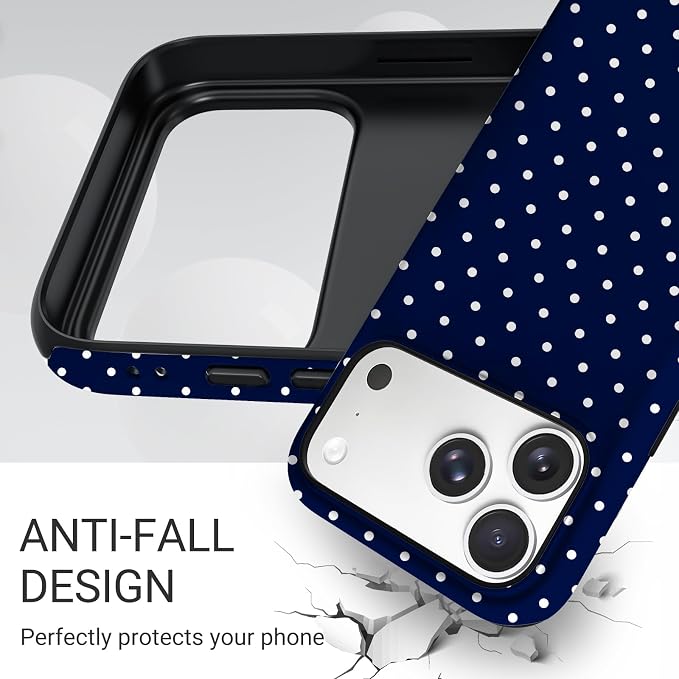 TPU Phone Case for iPhone 17 Pro, MagSafe Wireless Charging Compatible, Shockproof Slim Fit Protective Cover with Anti-Yellowing & Raised Camera Protection (Polka dot 7, iPhone 17 Pro(6.3")) - Image 5